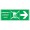 Assembly Point Self Glow Sign Board with Right Arrow
